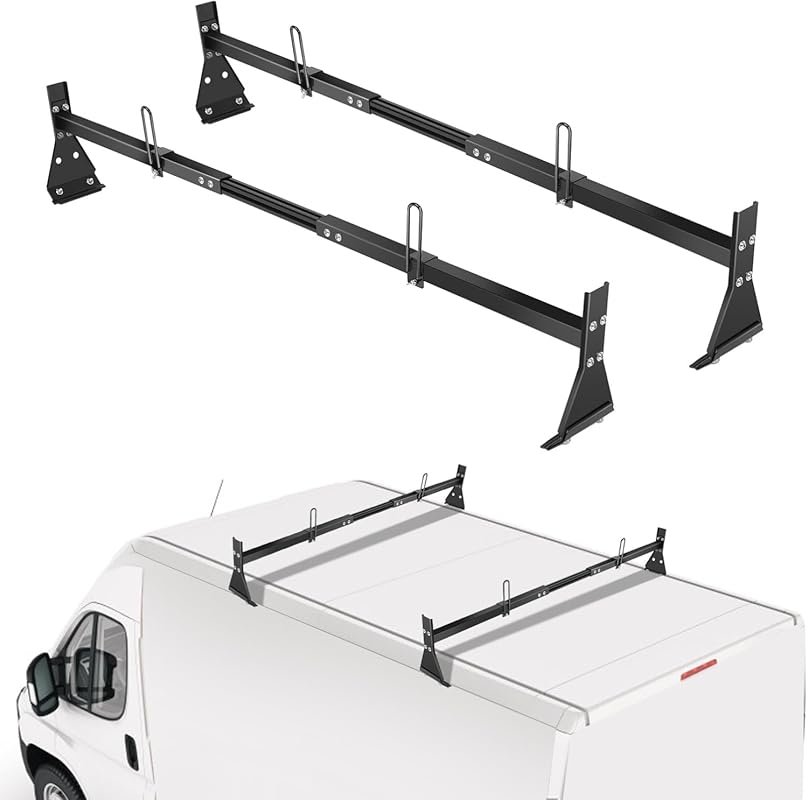 Universal Van Roof Ladder Racks with Roller, Fit Chevy Express and For