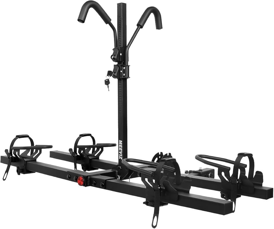 2-Bike E-Bike Rack for Tow Hitch with Lock, Fits Fat Tires and Standar
