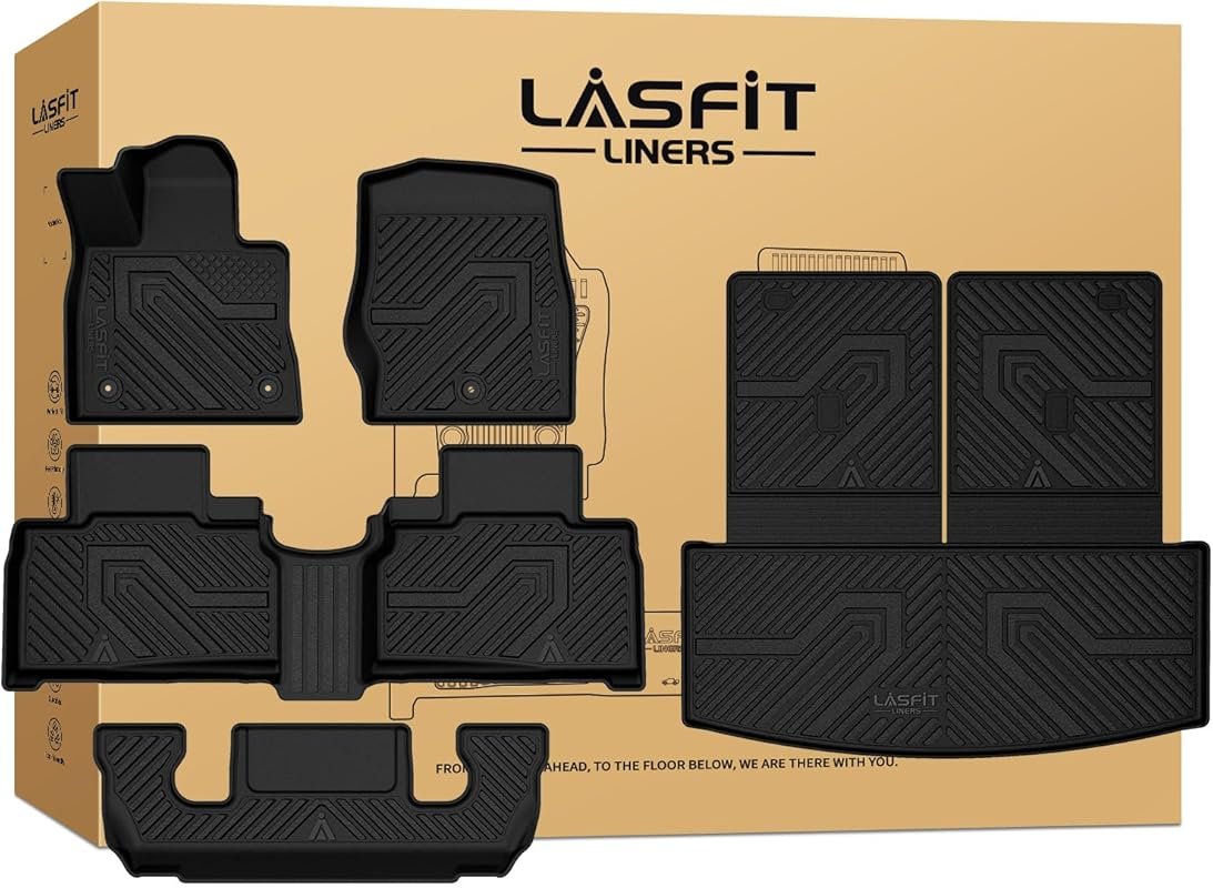 LASFIT Custom Fit All-Weather TPE Floor Mats and Cargo Set for 2020-20