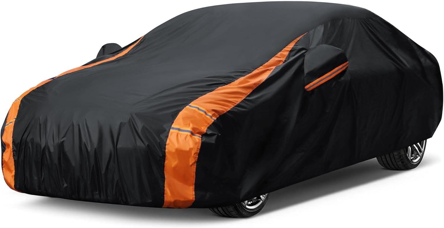 Full Exterior Sedan Car Cover: All-Weather, Waterproof, UV Resistant, 