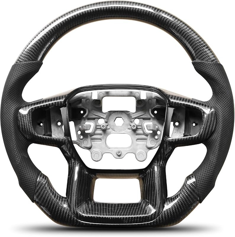 Carbon Fiber D-Shaped Steering Wheel for Ford Ranger Raptor 2022-2024 