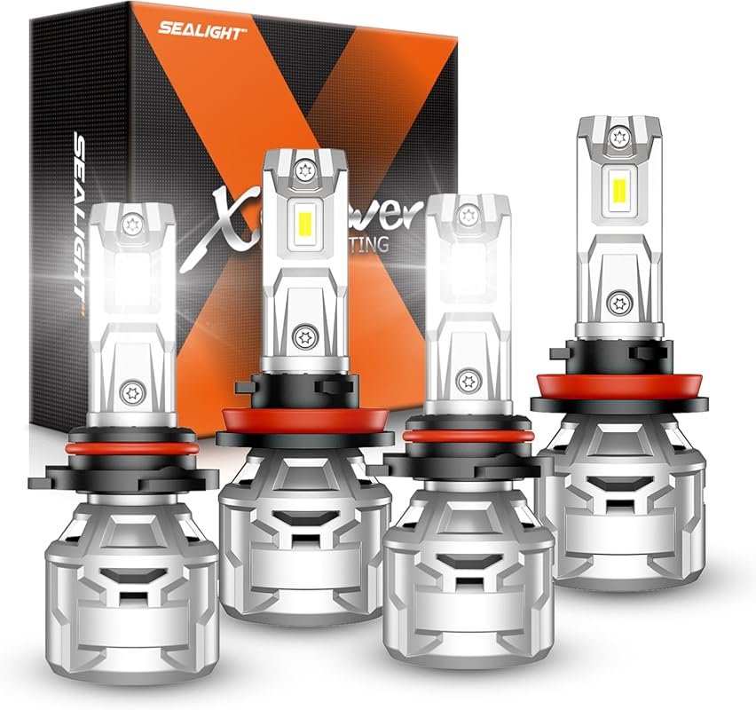 SEALIGHT 9005 and H11 LED Fog Light Bulbs with 60,000LM, a Cooling Fan