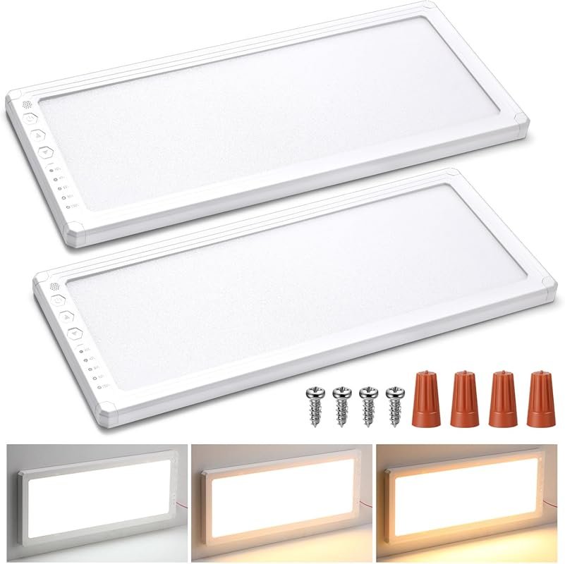 RV LED Ceiling Lights with 5-Level Dimming and 3 Color Temperatures, 1