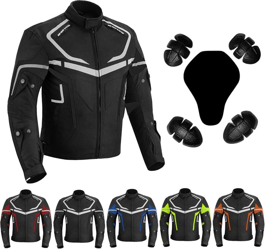 Mens Motorbike Jacket Waterproof CE Armored For Bikers Boys Coat Prote