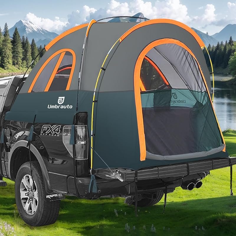 An Easy-Setup Umburato Truck Bed Tent with Waterproof PU3000mm Canopy