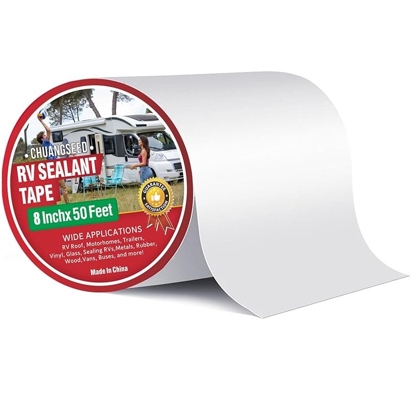 CHUANGSEED Wide White RV Roof Repair Tape for UV-Resistant Camper and 