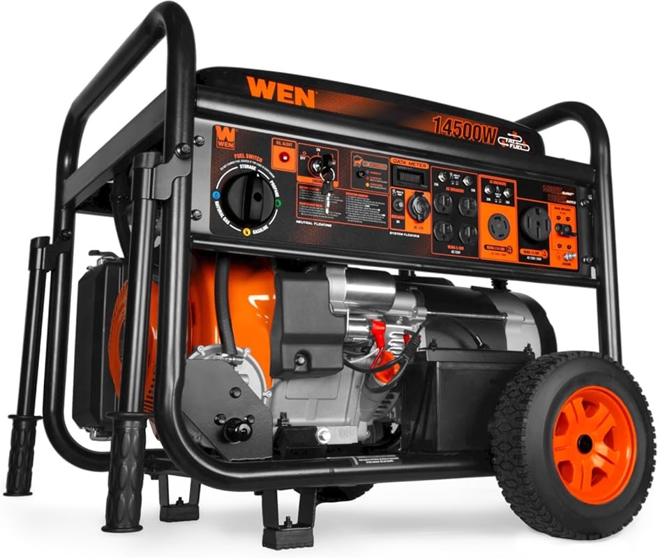 WEN 14,500-Watt 120V/240V Tri-Fuel Generator for Gas, Propane, and Nat