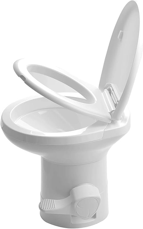 20-Inch Gravity Flush RV Toilet with Foot Pedal Flush and HDPE Bowl in
