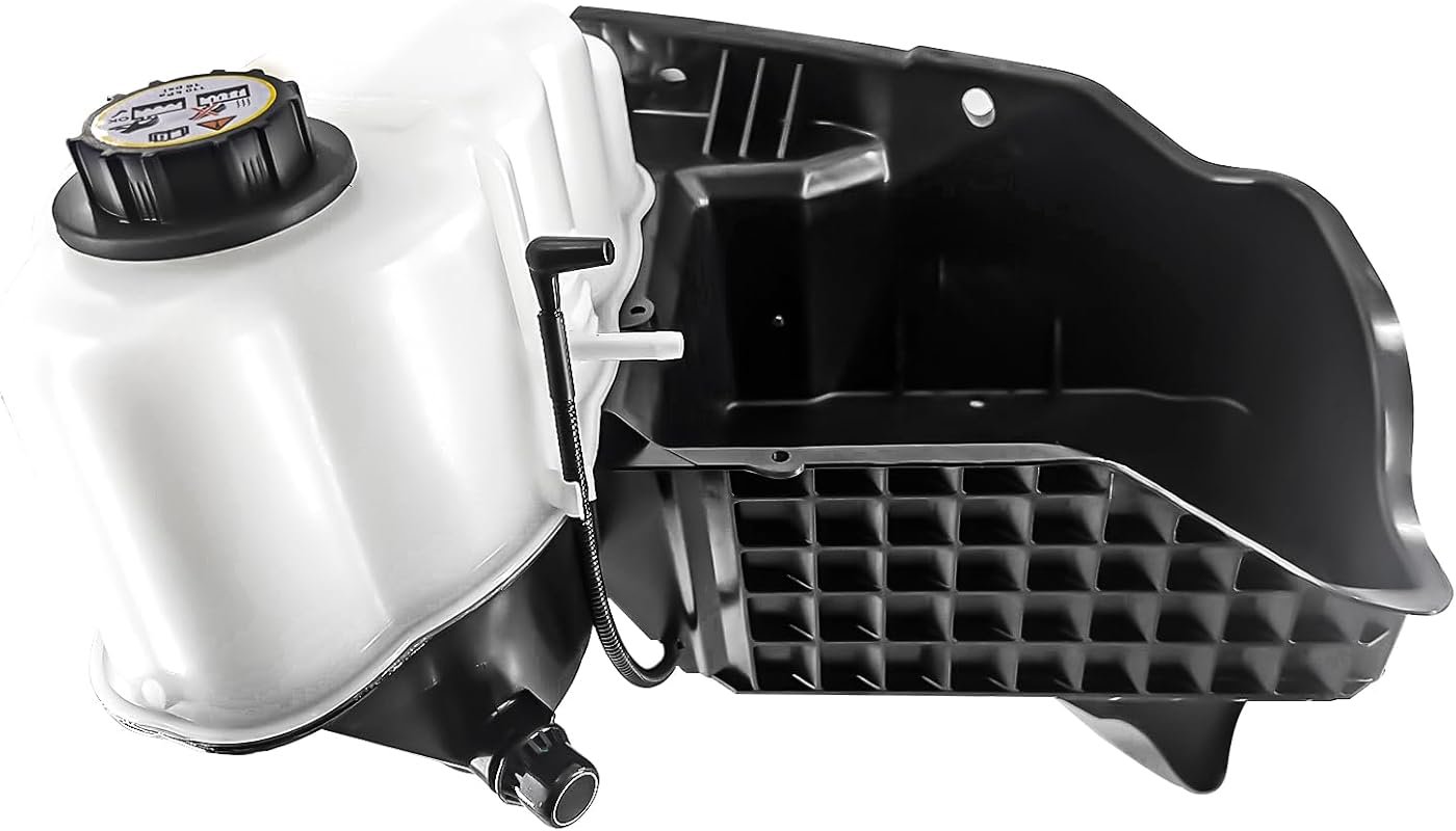 LOSTAR Coolant Reservoir Tank with Cap for 2008-2010 Ford F-250 F-350 