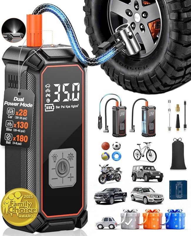 OlarHike Tire Inflator Portable Air Compressor, 9000mAh Battery Powere