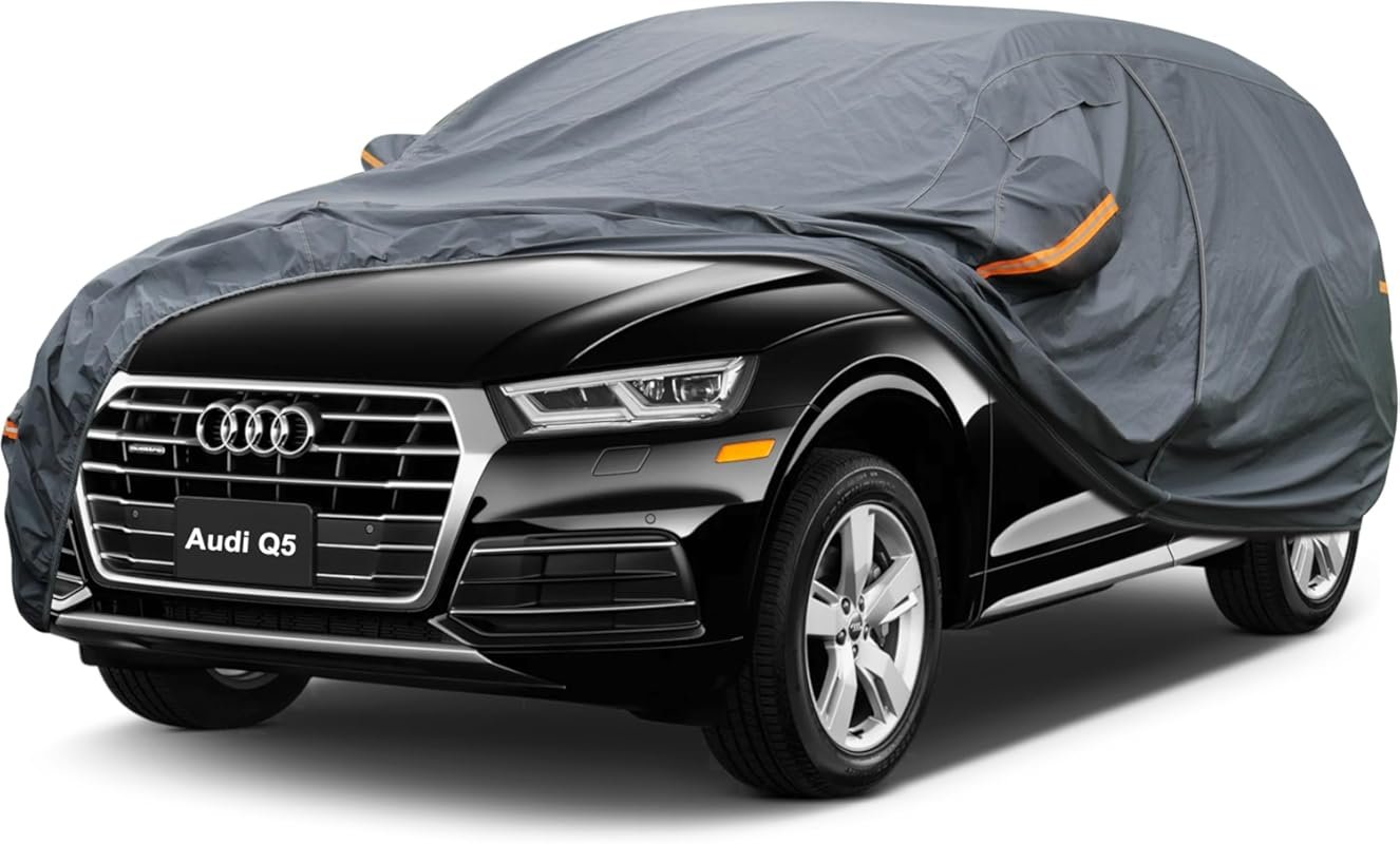 Premium 16-Layer Heavy Duty Car Cover for Audi Q5 2008-2025, Waterproo