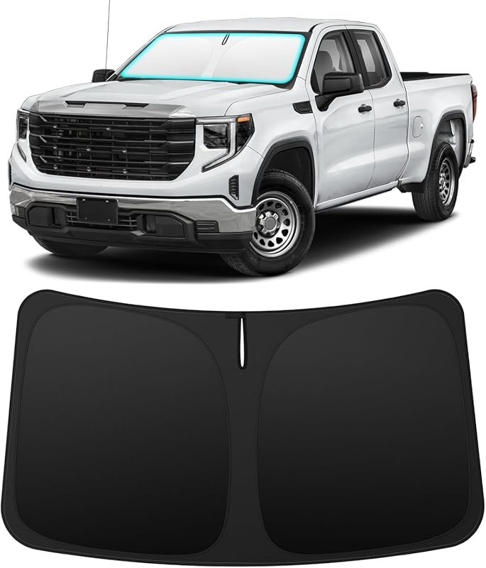 INSAUTO Custom Fit Windshield Sun Shade for Chevy Silverado GMC Sierra