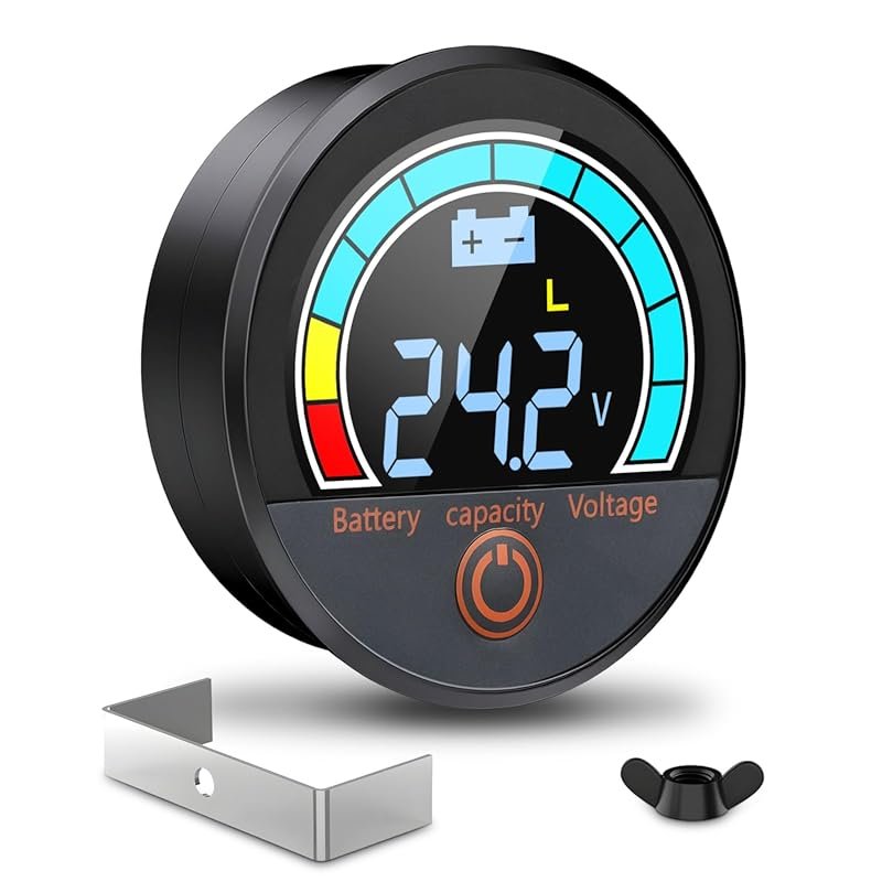 Waterproof Battery Monitor with Low-Voltage Alarm for 12V to 84V Lithi