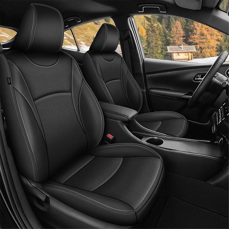 AOMSAZTO Prius Seat Covers: Full Set Faux Leather, Custom Fit for 2016