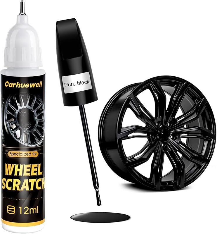 Black Wheel Touch-Up Paint Pen for Lexus, Scratch & Curb Rash Repair, 