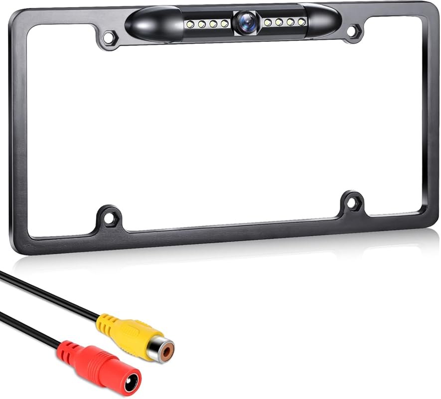 GLK AHD 1080P Licence Plate Backup Camera with Night Vision and 8 LEDs