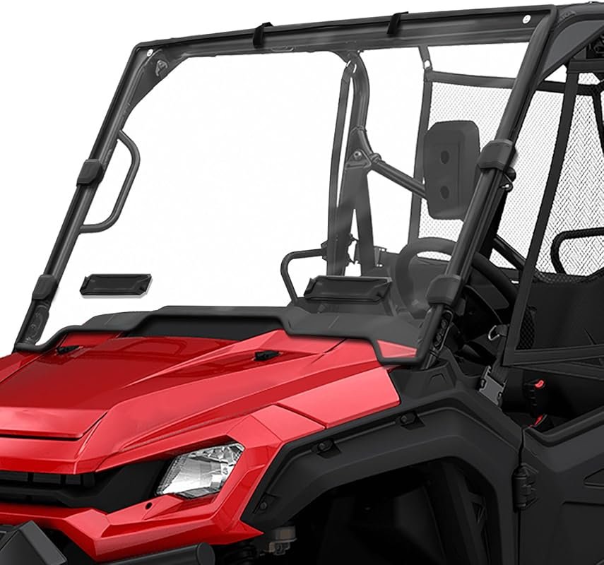 Clear Hard-Coated Full Windshield for Honda Pioneer 1000 with Ventilat