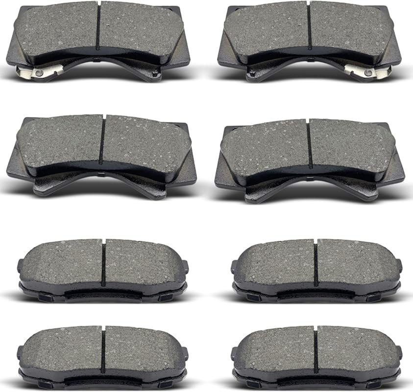 D1303 D1304 8PCS Front Rear Ceramic Brake Pads Set Fit For 2008