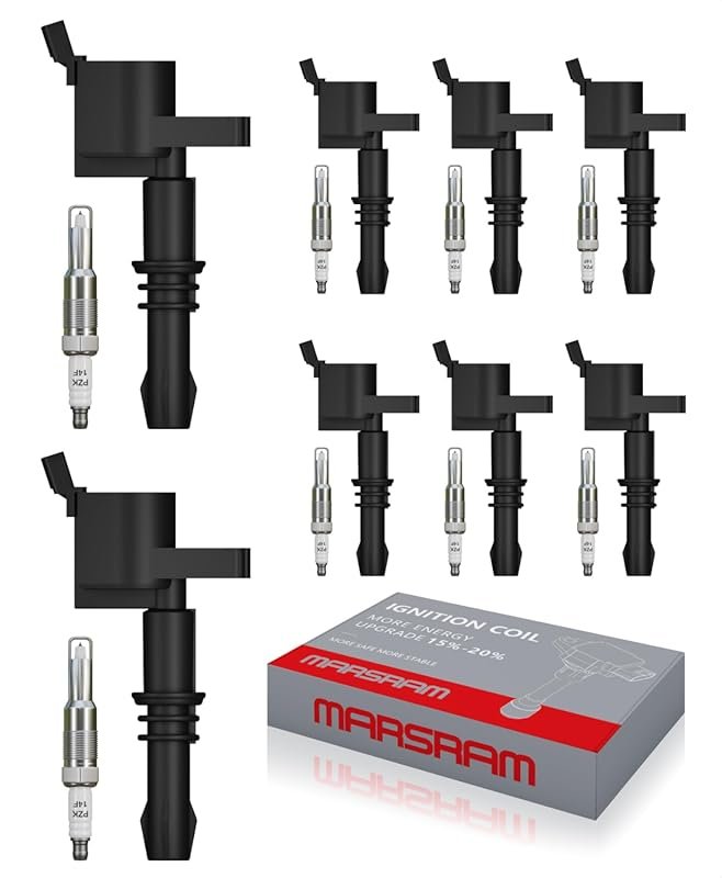 Marsram Ignition Coil and Iridium Spark Plug for 2005-2008 Ford F-150 