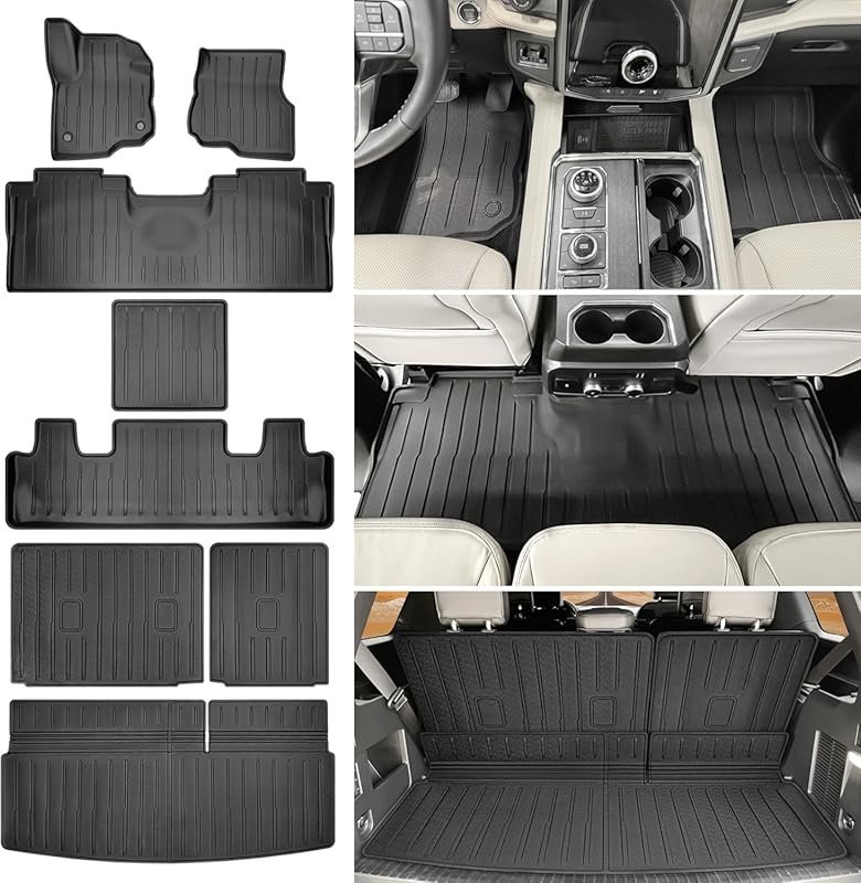 Complete Cargo, Floor, and Seatback Mat Set for 2018-2024 Ford Expedit
