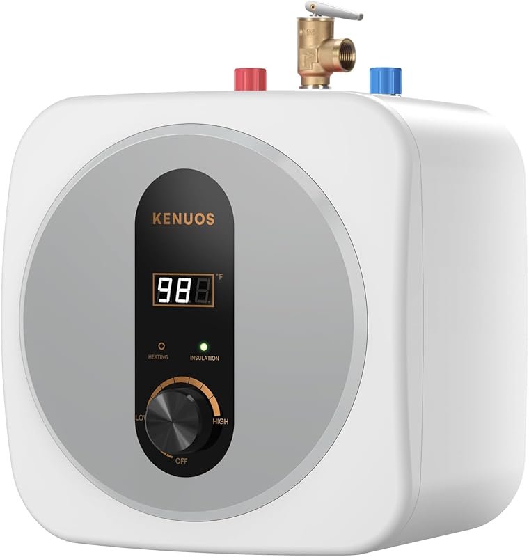2.5-Gallon Mini Tank Water Heater with LED Display for Under Sink, Kit