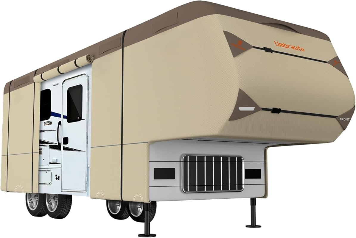 Umbrauto 5th Wheel RV Cover for 31'–34', 7-Layer Waterproof & Windproo