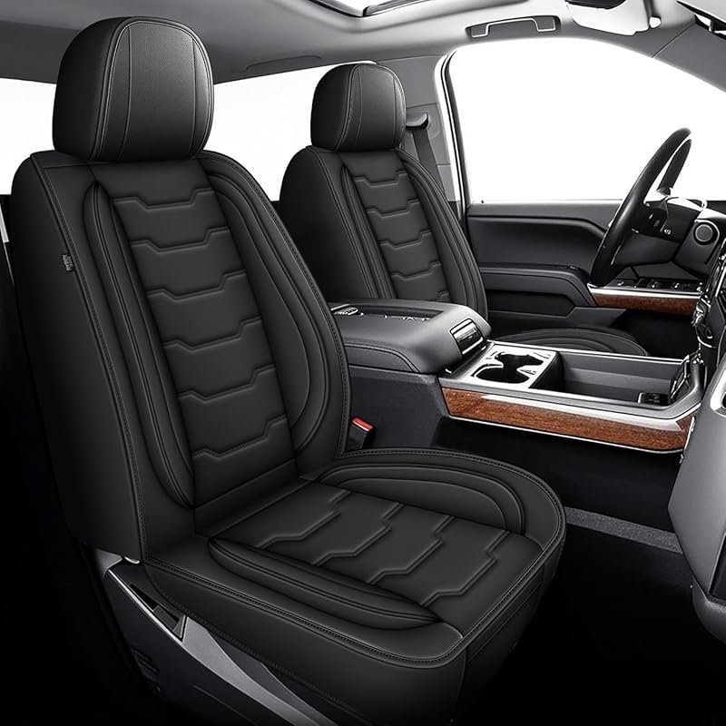 AOMSAZTO Custom-Fit Seat Covers for Chevy Silverado and GMC Sierra Cre