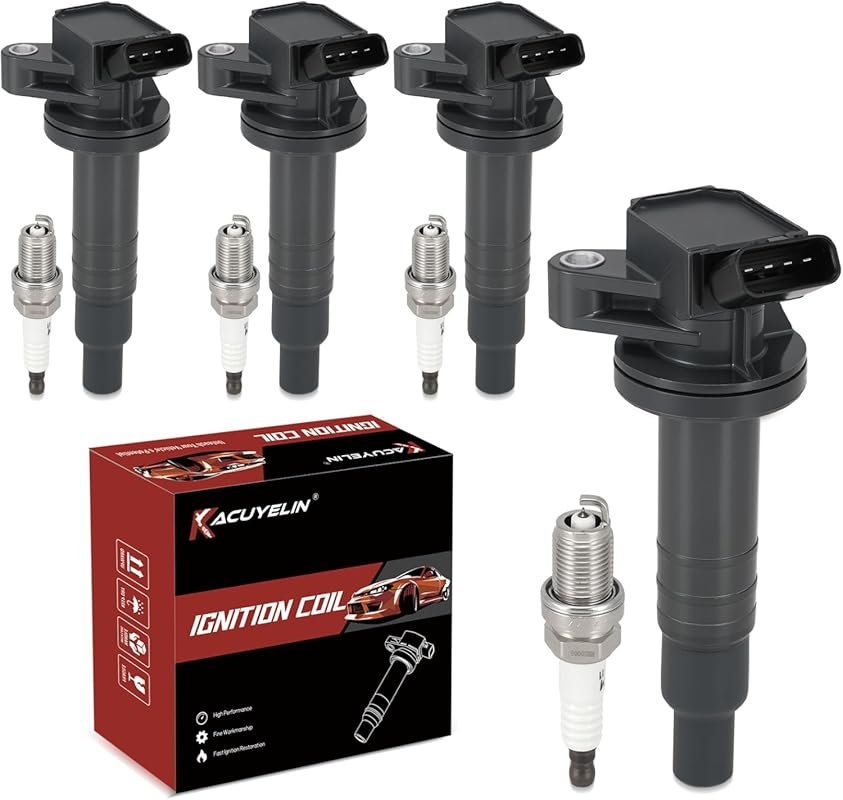 UF247 Ignition Coil and Iridium Spark Plug Set for 1999-2008 Toyota Co