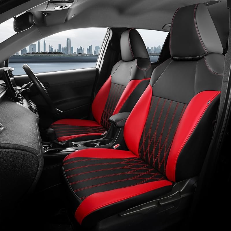 Custom Fit Faux Leather Seat Covers for Toyota Corolla 2020-2022, Wate