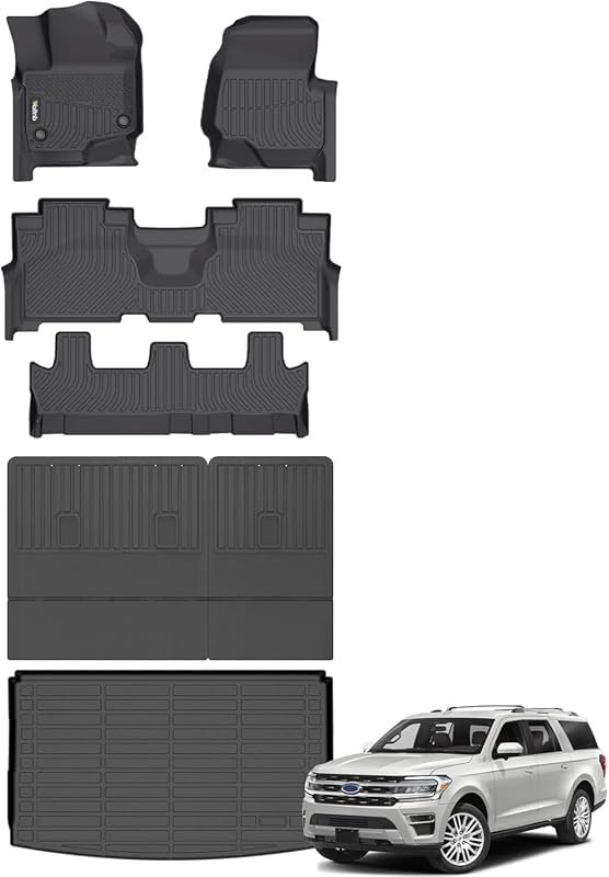 Waterproof Floor Mats and Cargo Liner for 2021-2024 Ford Expedition Ma