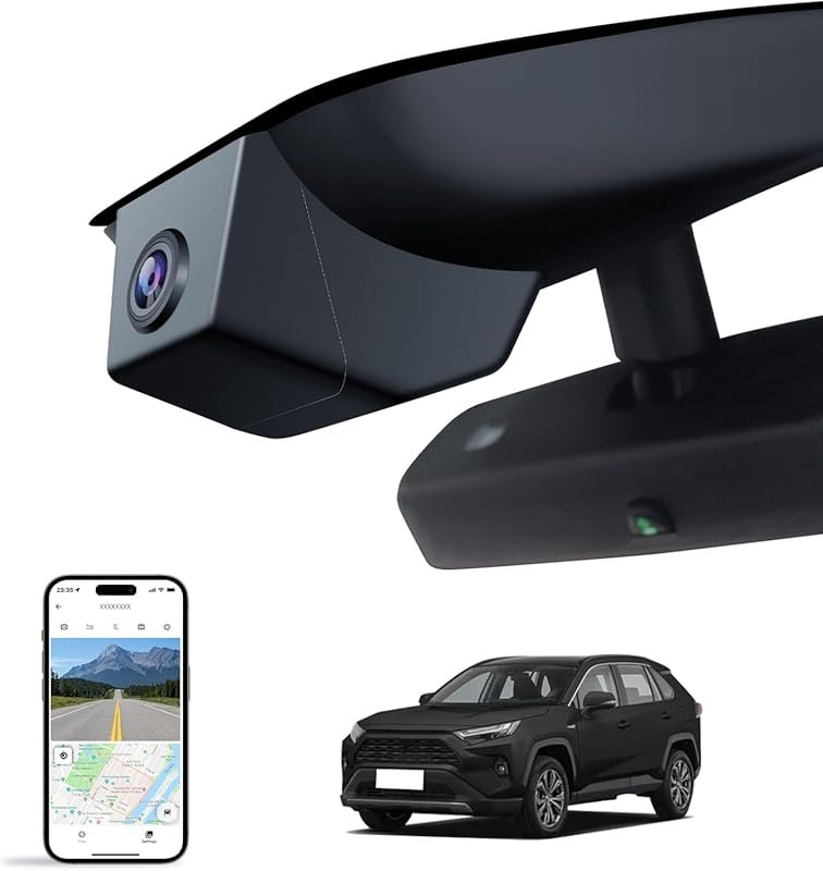 Front 4K Dash Cam for Toyota RAV4 2019-2024 LE/XLE/TRD Hybrid & Prime,