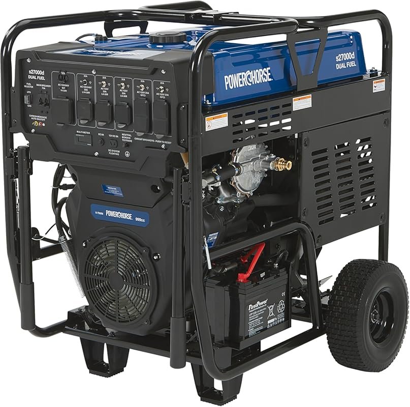 Powerhorse 27000W Dual Fuel Portable Generator with Electric Start and
