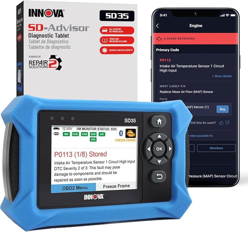 Innova SD35 OBD2 Scanner for ABS, SRS, TPMS, and Check Engine Code Dia