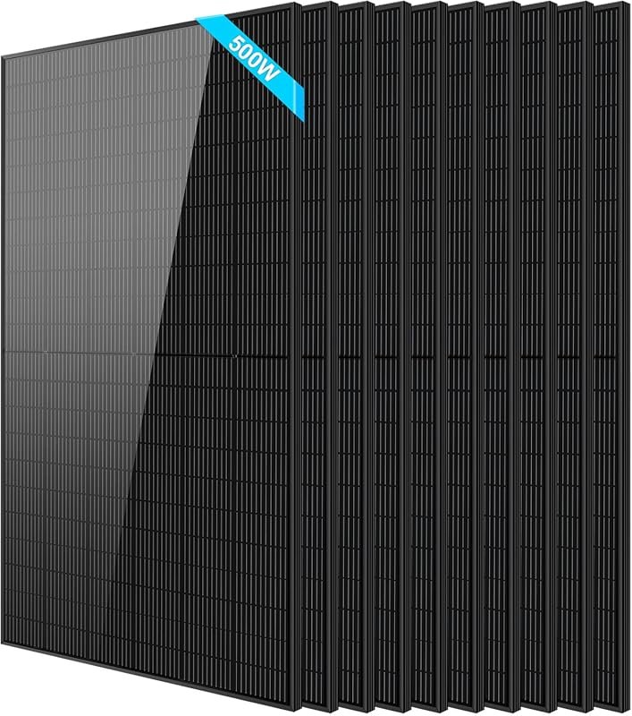 SUNGOLDPOWER 5000W Solar Panel Kit – Ten 500W Monocrystalline Panels w