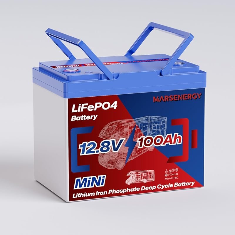 12V 100Ah LiFePO4 Battery with Group 24 Size, Smart BMS, and 4500+ Cyc