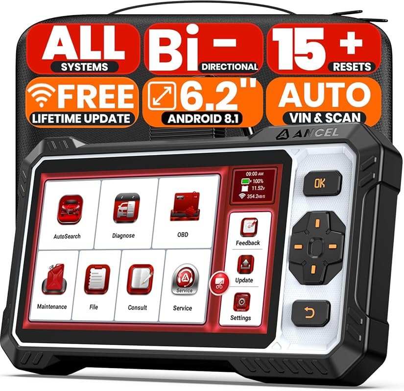 ANCEL FX6100 Bidirectional OBD2 Scanner with Active Test and Multiple 