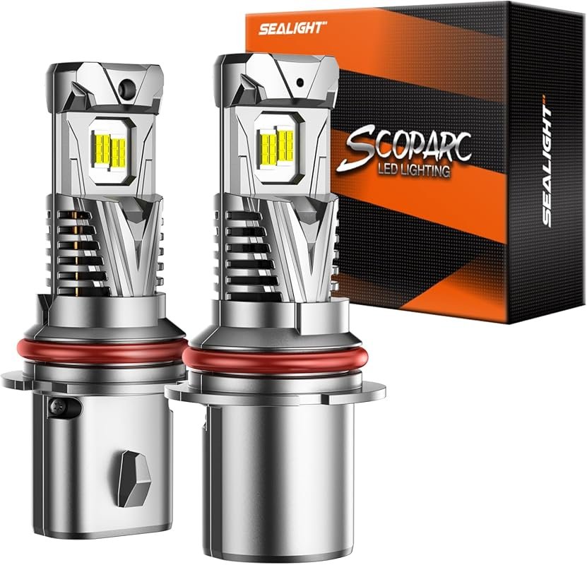 SEALIGHT S7S 9007/HB5 LED Light with 60,000LM Brightness, 6500K Cool W