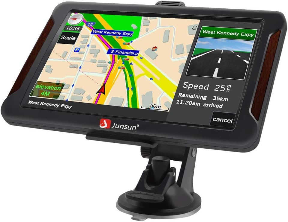 7-Inch HD Touchscreen GPS for Trucks & Cars – 2025 Lifetime Maps, USA,