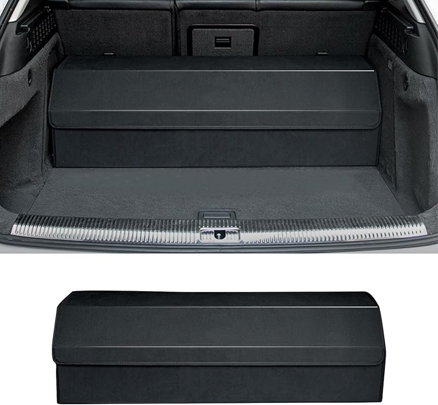 Foldable Suede Trunk Organizer for Toyota RAV4 Multi-Compartment 38.6