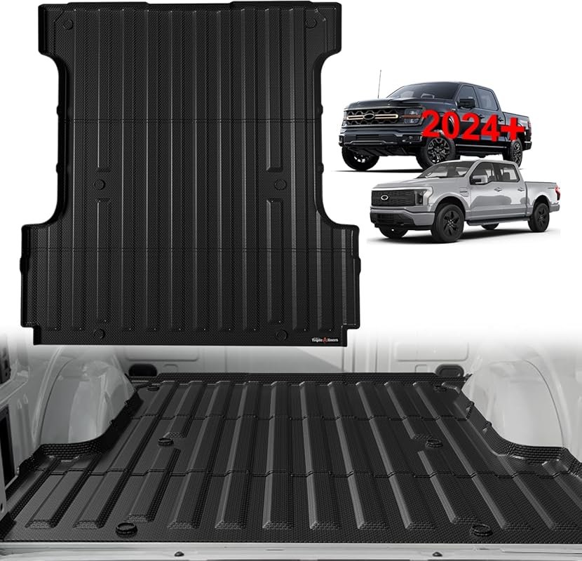 TripleAliners Heavy-Duty TPE Truck Bed Mat for 2024-2026 Ford F150 & L