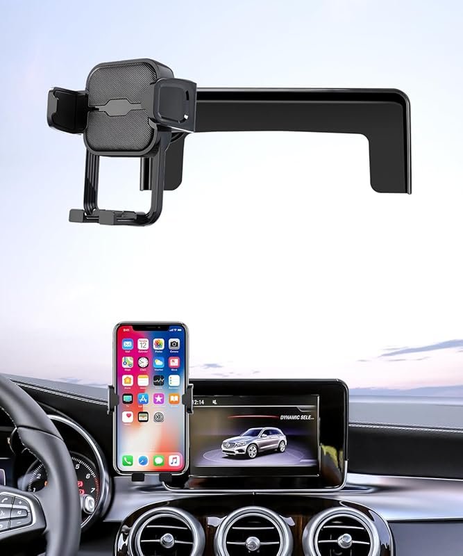 Car Phone Holder for 2016-2019 Mercedes Benz GLC with 7-Inch Screen Fixed Clip