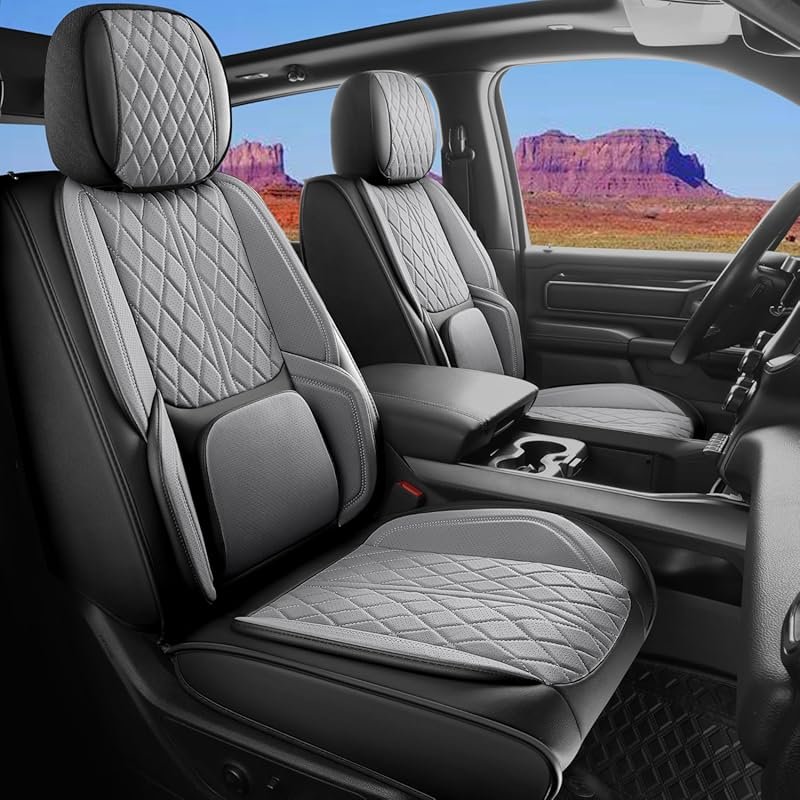 Universal Car Seat Covers, Durable Breathable Leather, Full Set for SU