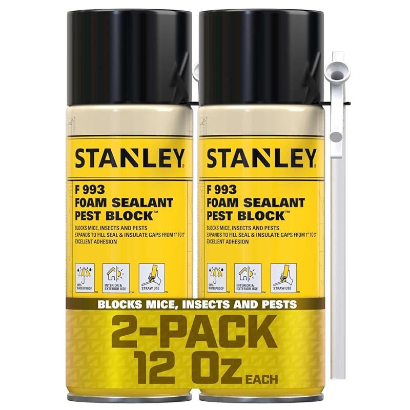 Stanley F993 Expanding Foam Sealant for Leaking Pipes, 24 oz Total, Wa