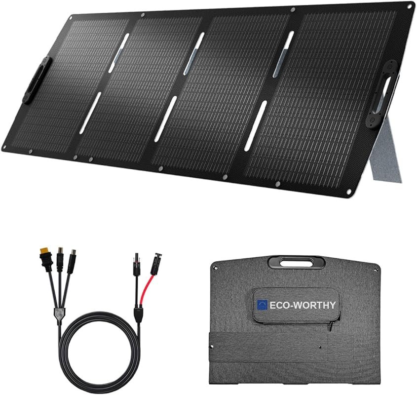 ECO-WORTHY 200W Portable Solar Panel - IP65 Waterproof, 23% Efficient