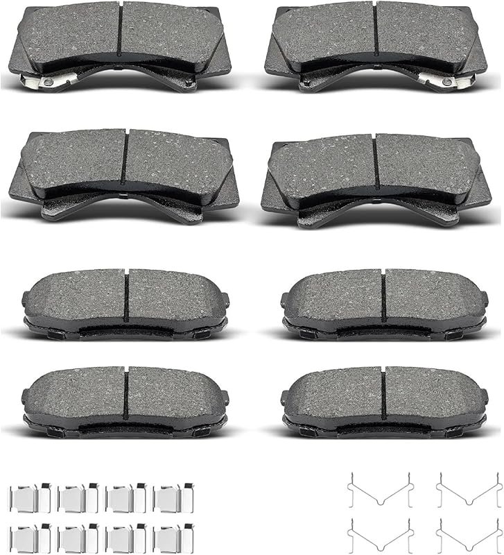 D1303 D1304 8pcs Ceramic Front Rear Brake Pads With Clips Fit For Toyo