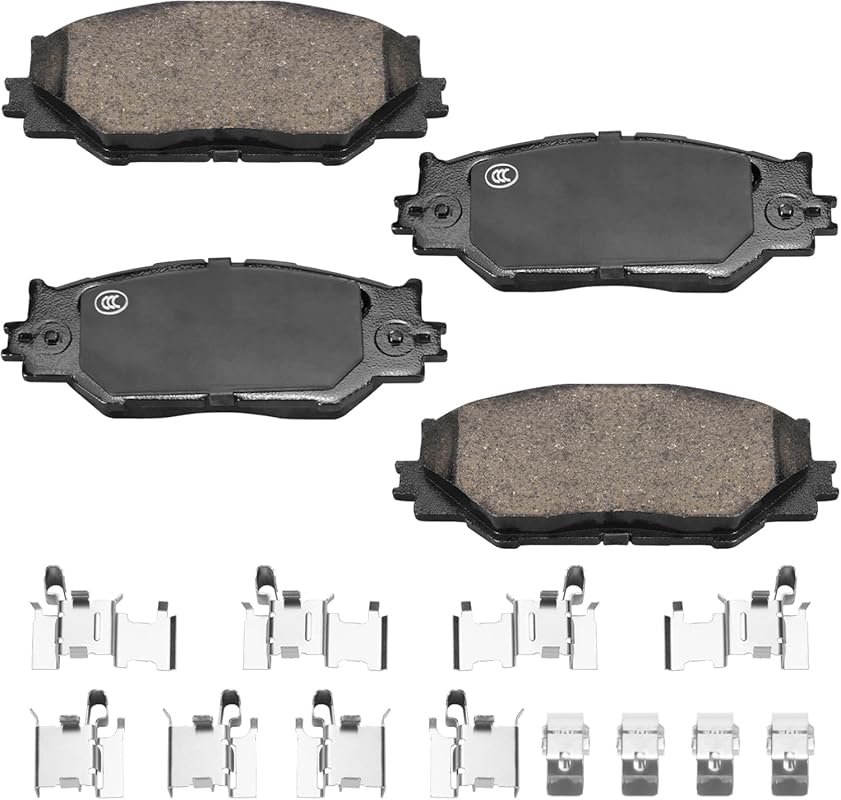 Front Ceramic Brake Pads with Hardware Kit for 2006-2015 Lexus IS250 -