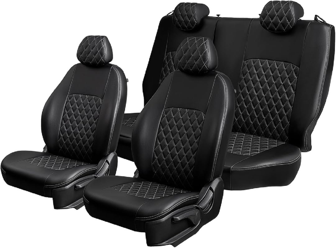 Lord AutoFashion Custom Fit Leather Seat Covers Full Set for 2014 Toyo