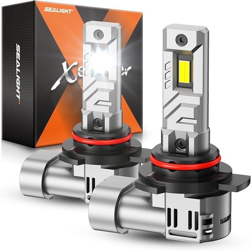 SEALIGHT 9012 LED Bulbs with Cooling Fan, 30,000 LM, 6500K Cool White,