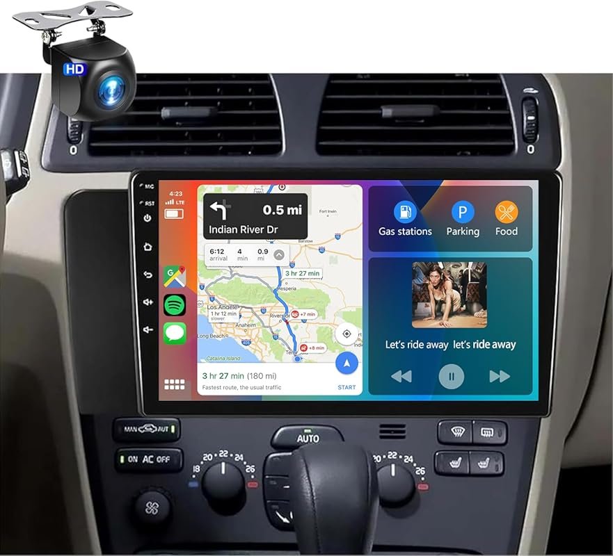 9-inch IPS Car Stereo with 4G+64G, Wireless CarPlay, Android Auto, GPS