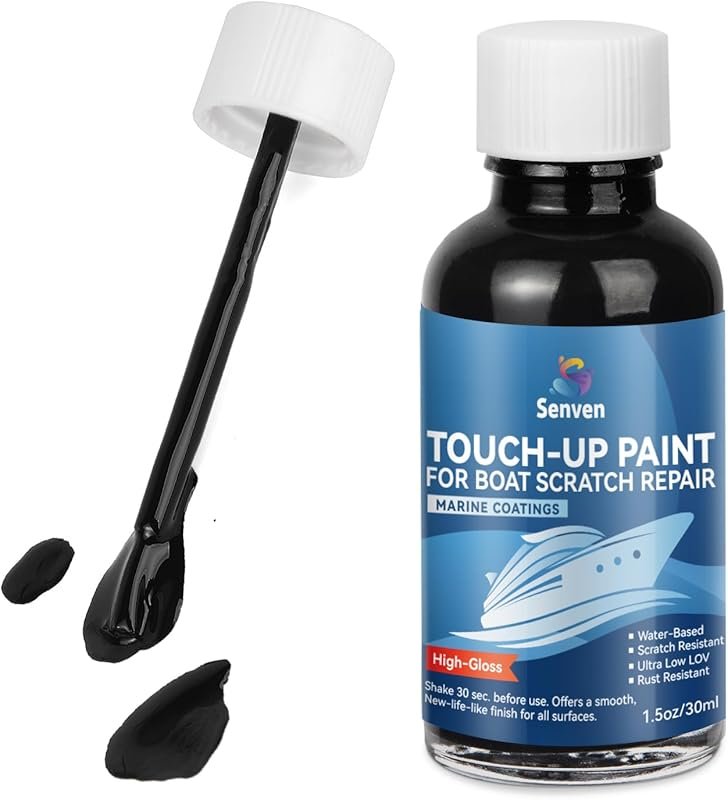 High Gloss Black Touch Up Pen for Boat Paint Repairs Scratches on Fibe